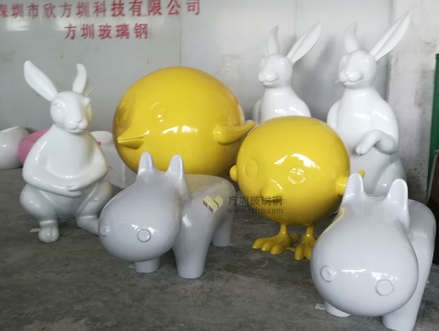 玻璃鋼兔子雕塑 玻璃鋼兔子雕塑