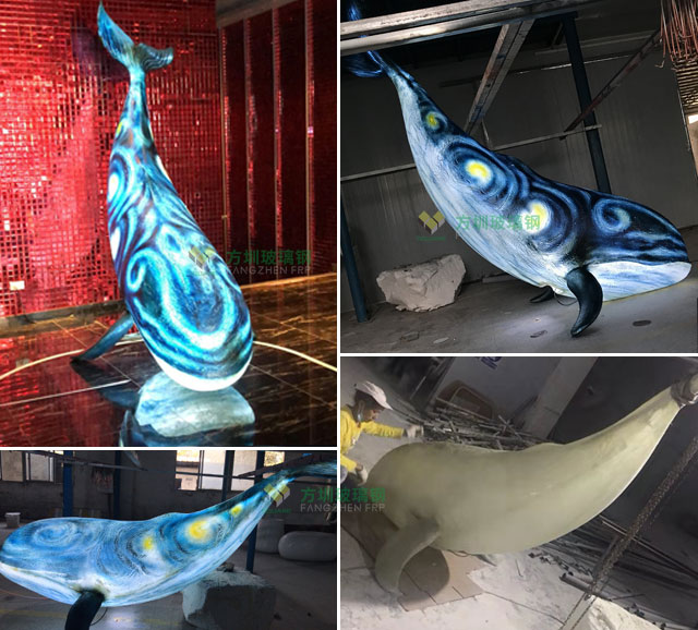 臺(tái)灣高檔會(huì)所透明玻璃鋼發(fā)光鯨魚(yú)雕塑色彩斑斕 臺(tái)灣高檔會(huì)所透明玻璃鋼發(fā)光鯨魚(yú)雕塑色彩斑斕
